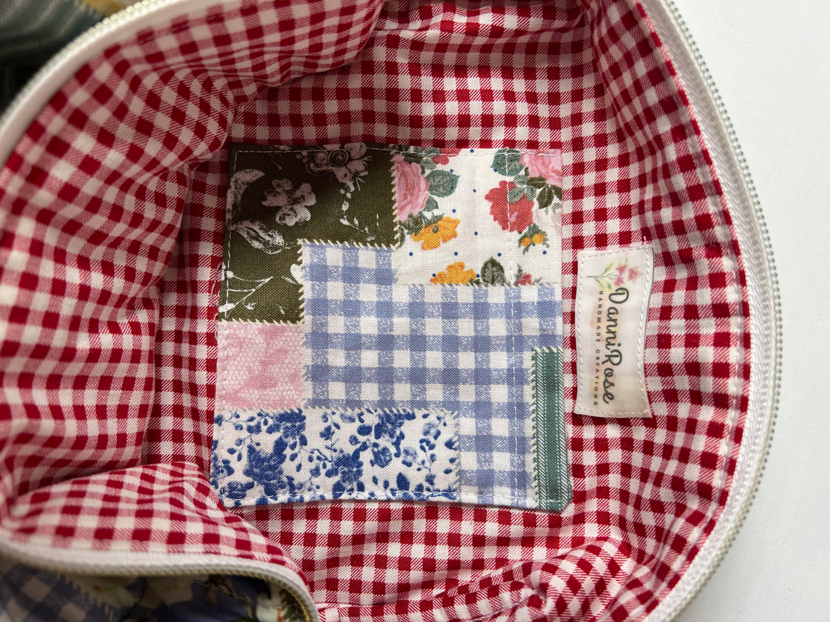 Blue  Patchwork Tote Bag