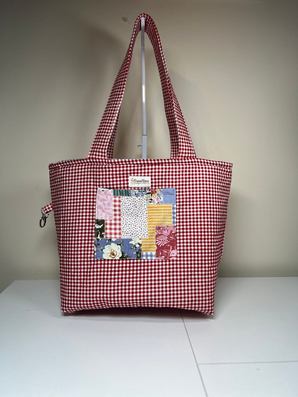 Blue  Patchwork Tote Bag